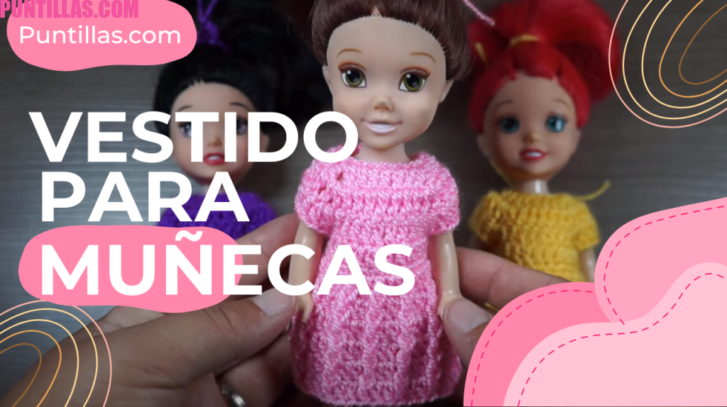 👗Vestido para Muñecas Tejido a Crochet