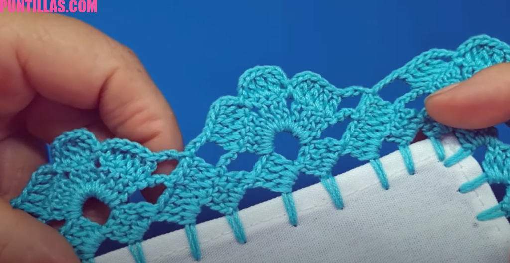 Aprende a tejer esta puntilla fácil de una sola vuelta