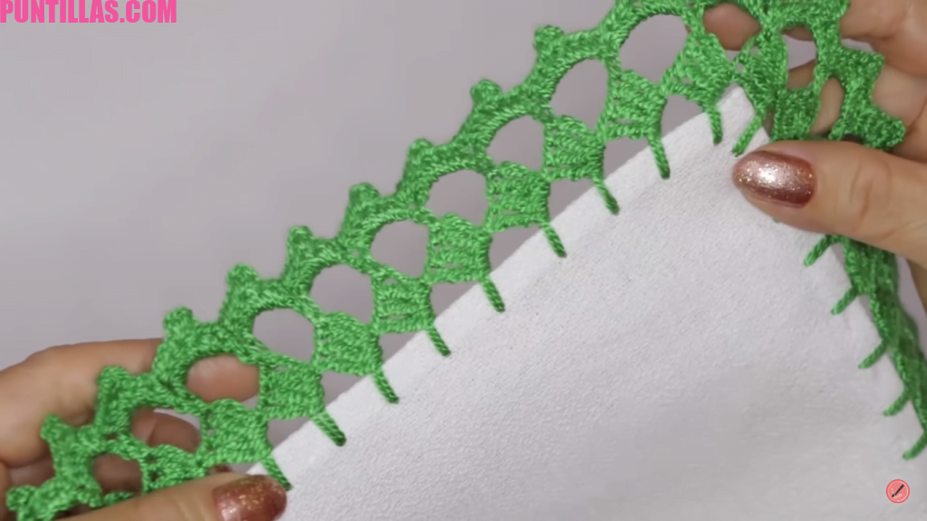 Puntilla de Vuelta y Vuelta Tejido en Crochet