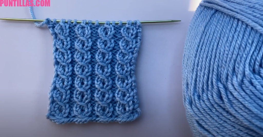 Como hacer Puntada de ochos en dos agujas