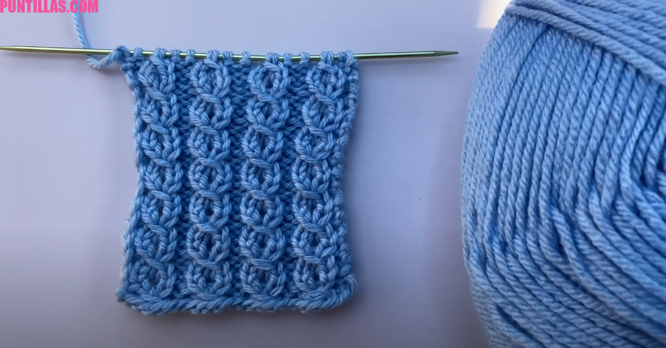 Como hacer Puntada de ochos en dos agujas