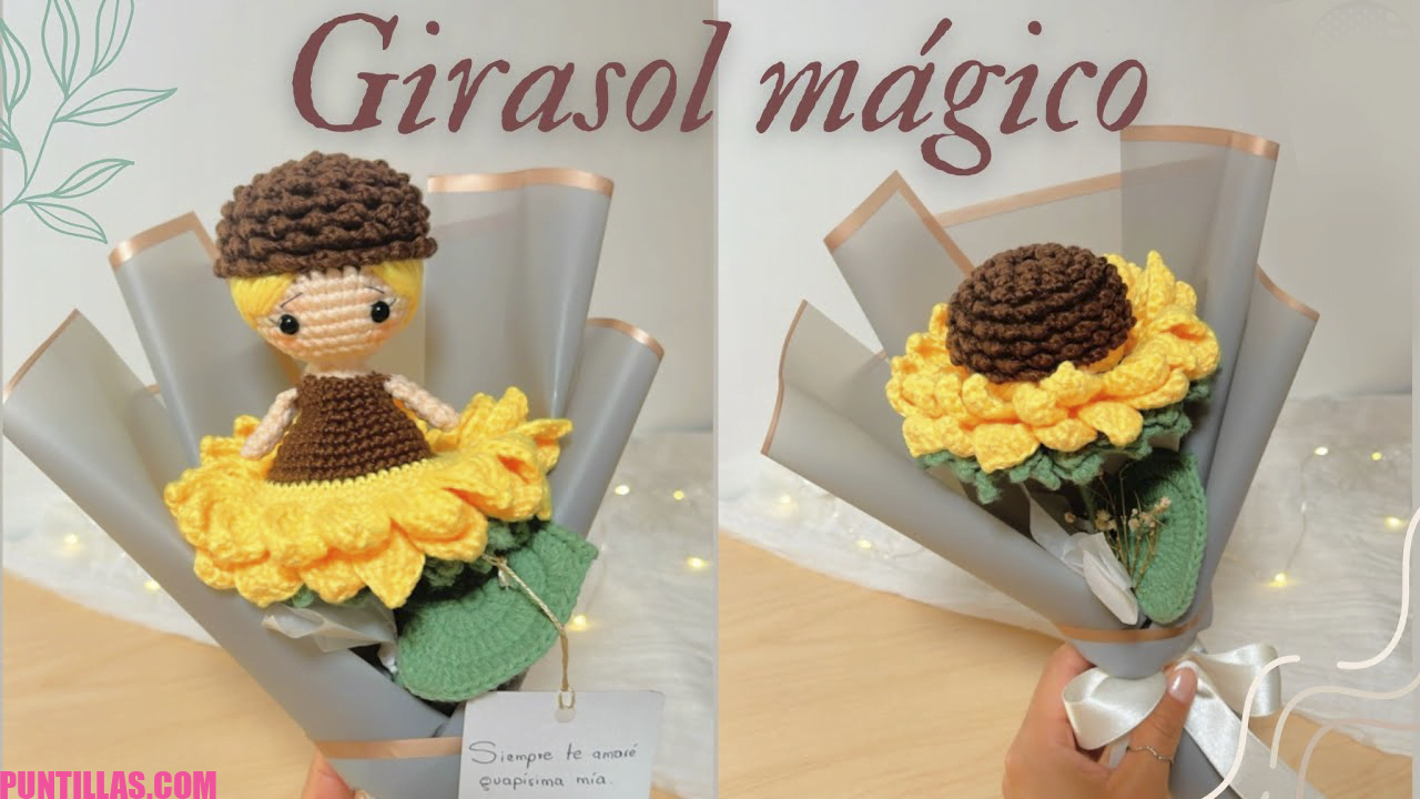 El Girasol Mágico Reversible Tutorial Completo