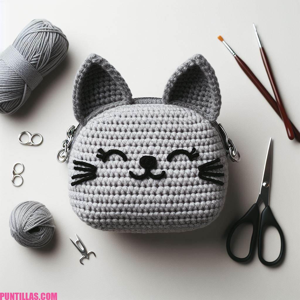 5 Minutos - Bolsita de Gato a Crochet